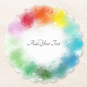 Benutzerdefiniertes Handskript Moderne farbenfrohe Untersetzer