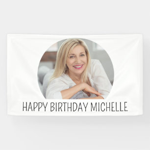 Benutzerdefiniertes Happy Birthday Foto Name Banner