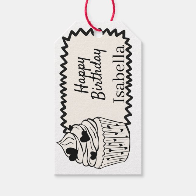 Benutzerdefiniertes Happy Birthday Geschenk Minima Geschenkanhänger (Vorderseite)