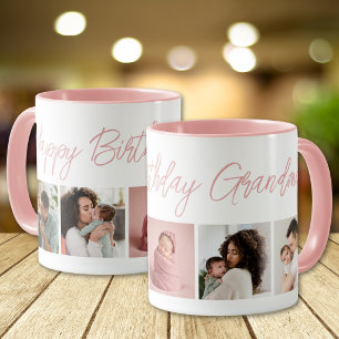 Benutzerdefiniertes Happy Birthday Oma 5 Foto Coll Tasse