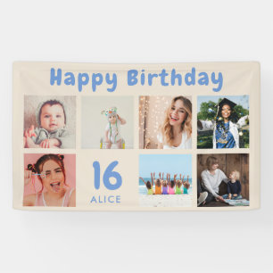 Benutzerdefiniertes Happy Birthday Party Foto Coll Banner