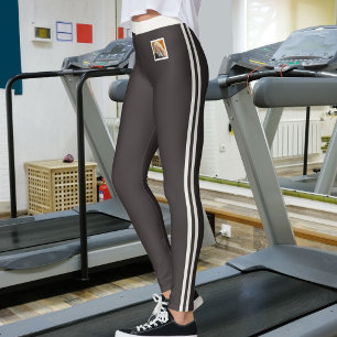 Benutzerdefiniertes Haustier-Foto Espresso-Braun N Leggings