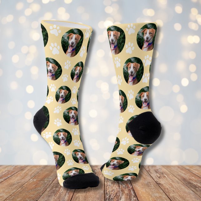 Benutzerdefiniertes Haustier-Foto-Pfotenabdruck-Mu Socken (Von Creator hochgeladen)
