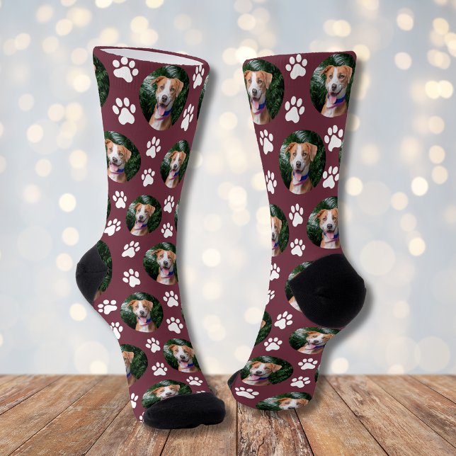 Benutzerdefiniertes Haustier-Foto-Pfotenabdruck-Mu Socken (Von Creator hochgeladen)