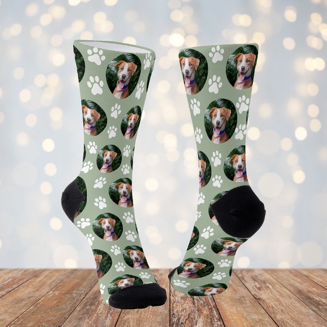 Benutzerdefiniertes Haustier-Foto-Pfotenabdruck-Mu Socken (Von Creator hochgeladen)