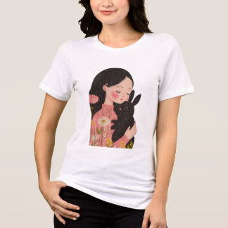 Benutzerdefiniertes Haustier- und Besitzerporträt  Tri-Blend Shirt