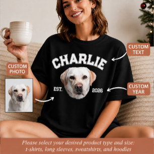 Benutzerdefiniertes Haustierfoto-Gesicht für Hunde T-Shirt