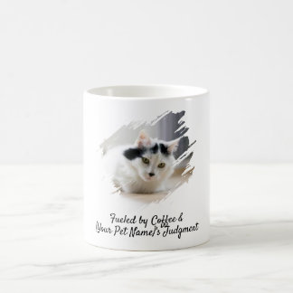 Benutzerdefiniertes Haustierfoto Lustiger Katzenbe Kaffeetasse
