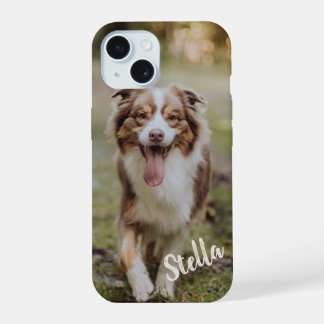 Benutzerdefiniertes Haustierfoto mit personalisier iPhone 15 Hülle