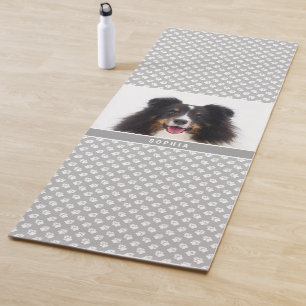 Benutzerdefiniertes Haustierfoto mit weißen Pfoten Yogamatte