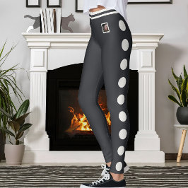 Benutzerdefiniertes Haustierfoto Neutrales Polka-P Leggings