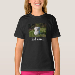 Benutzerdefiniertes Haustierfoto und Name T-Shirt