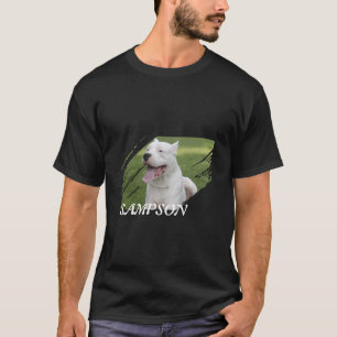 Benutzerdefiniertes Haustierfoto und Namens-Pinsel T-Shirt
