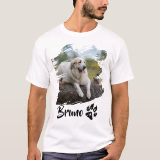 Benutzerdefiniertes Haustierfoto und Namens-T-Shir T-Shirt