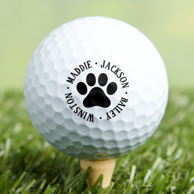 Benutzerdefiniertes Haustiernamen-Monogramm Golfball (Custom Pet Name Monogram Golf Balls)