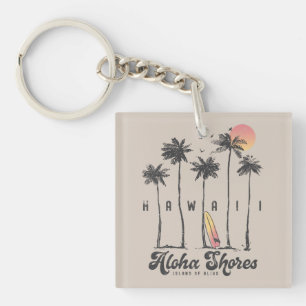 Benutzerdefiniertes Hawaii-Strand-Surfer-Sommerurl Schlüsselanhänger