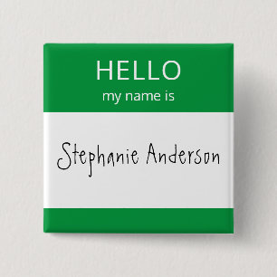 Benutzerdefiniertes HELLO Mein Name ist Abzeichen Button