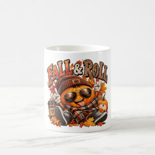 Benutzerdefiniertes Herbst-Kürbis-T-Shirt, Grafik Kaffeetasse