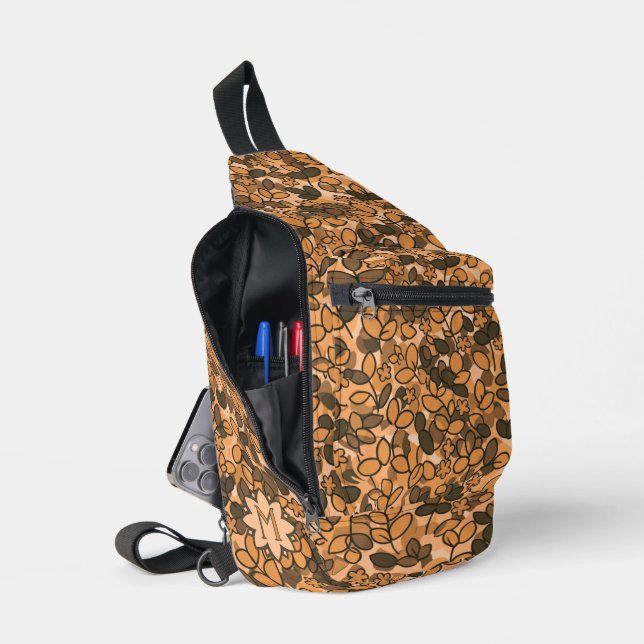 Benutzerdefiniertes Herbstleaf-Cluster mit winzige Crossbody Bag (Offen)