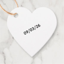 Benutzerdefiniertes Herz-Datums-Geschenk-Tag | Min