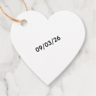Benutzerdefiniertes Herz-Datums-Geschenk-Tag | Min Geschenkanhänger