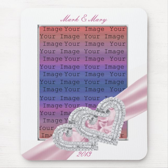 Benutzerdefiniertes Herz Patel rosa Multifunktions Mousepad (Vorne)