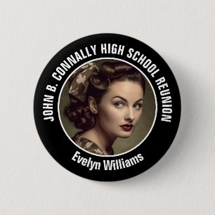 Benutzerdefiniertes High School-Reunion-Jahrbuchfo Button