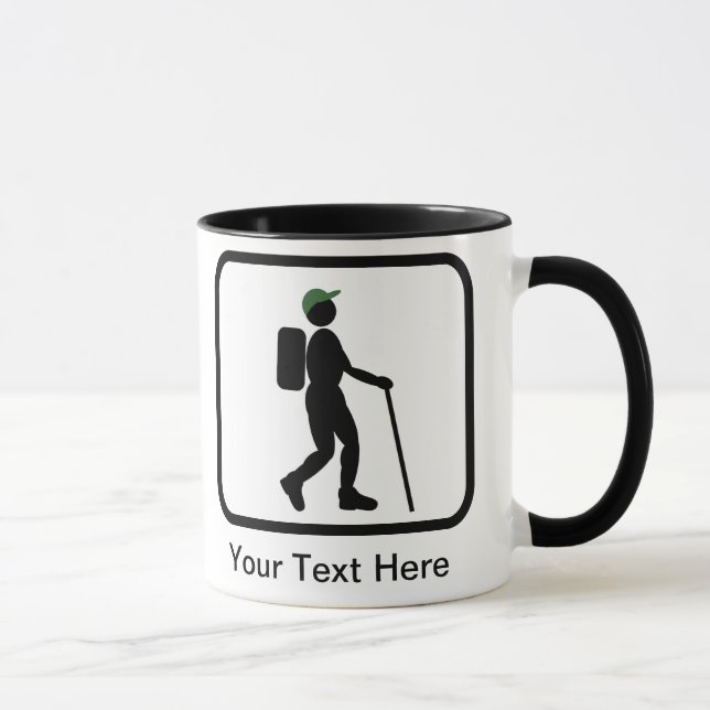 Benutzerdefiniertes Hiker-Logo Tasse (Rechts)