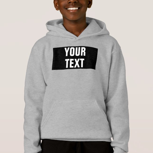 Benutzerdefiniertes Hinzufügen von Namen Text Foto Hoodie (Vorderseite)