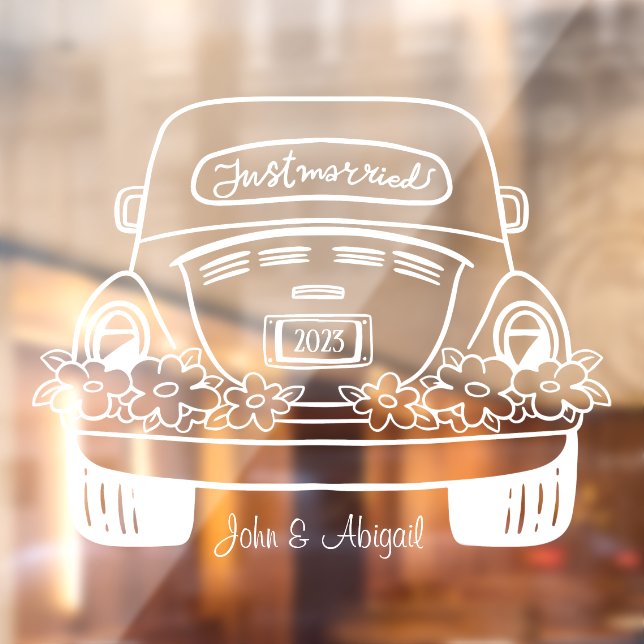 Benutzerdefiniertes Hochzeitfenster Fensteraufkleber (Blatt 2)