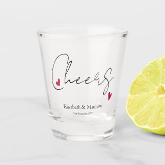 Benutzerdefiniertes Hochzeitsandenken Prost Schnapsglas
