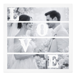 Benutzerdefiniertes Hochzeitsfoto "LIEBE" Fotodruck