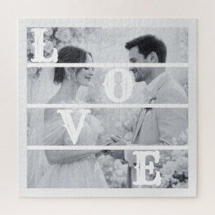 Benutzerdefiniertes Hochzeitsfoto "LIEBE" Puzzle