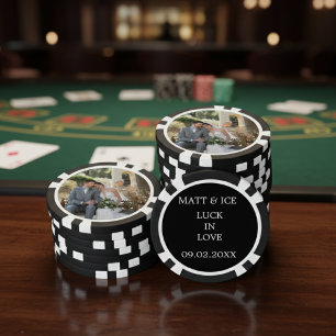Benutzerdefiniertes Hochzeitsfoto-Pokerchip-Gesche Pokerchips