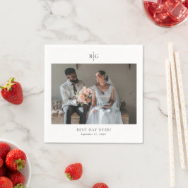 Benutzerdefiniertes Hochzeitsmonogramm-Foto Bester Serviette