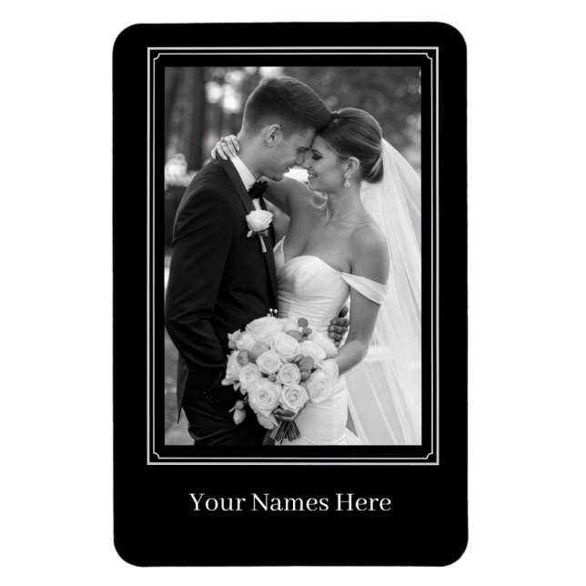Benutzerdefiniertes Hochzeitsporträt  Magnet (Vertikal)
