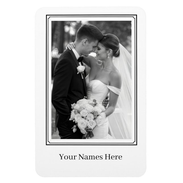 Benutzerdefiniertes Hochzeitsporträt  Magnet (Vertikal)
