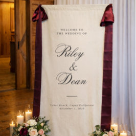 Benutzerdefiniertes Hochzeitsschild, Stoff Hochzei Banner
