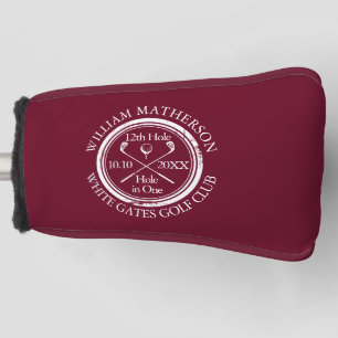 Benutzerdefiniertes Hole in One Classic Burgundy Golf Headcover