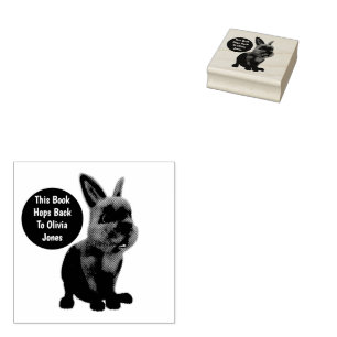 Benutzerdefiniertes Holland Lop Kaninchen Buch Gummistempel
