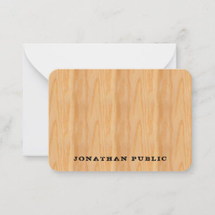 Benutzerdefiniertes Holzaussehen Mitteilungskarte