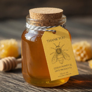 Benutzerdefiniertes Honigbienen-„Dankeschön“-Etike Geschenkanhänger