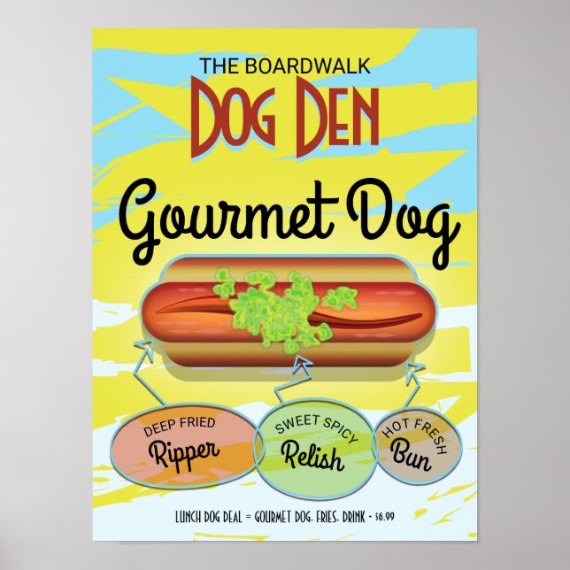 Benutzerdefiniertes Hot Dog Poster (Vorne)