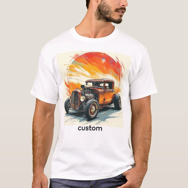 Benutzerdefiniertes Hot Rod T-Shirt (Vorderseite)