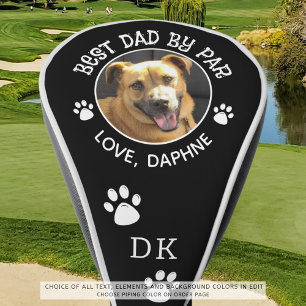 Benutzerdefiniertes Hund Foto BEST VATER BY PAR Mo Golf Headcover