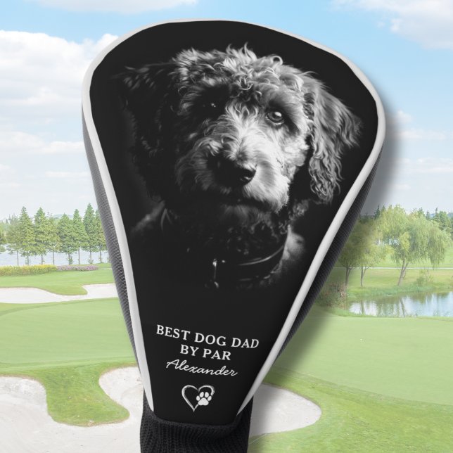 Benutzerdefiniertes Hund Foto Bester Doodle-Vater  Golf Headcover (Add name to personalize.  Edit other text if you wish.)