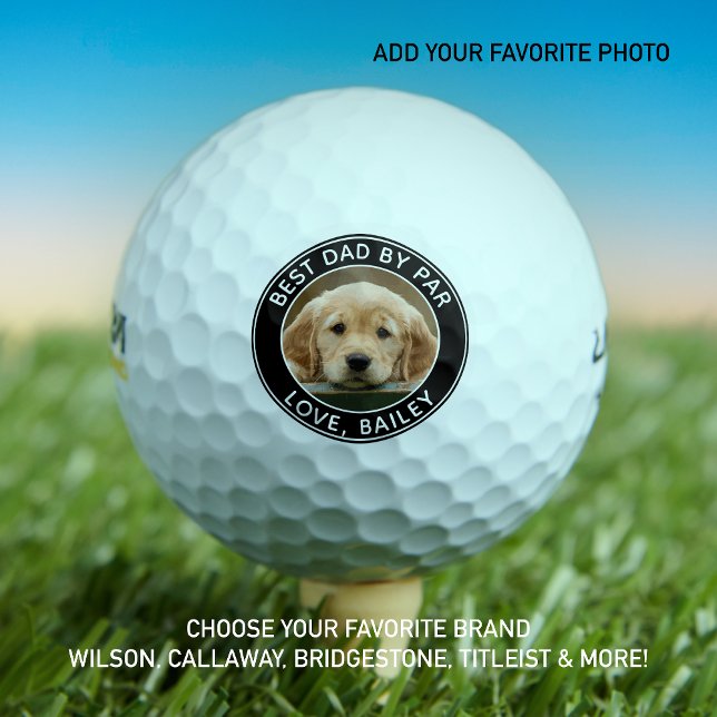 Benutzerdefiniertes Hund Foto Bester Vater nach Pa Golfball (Von Creator hochgeladen)