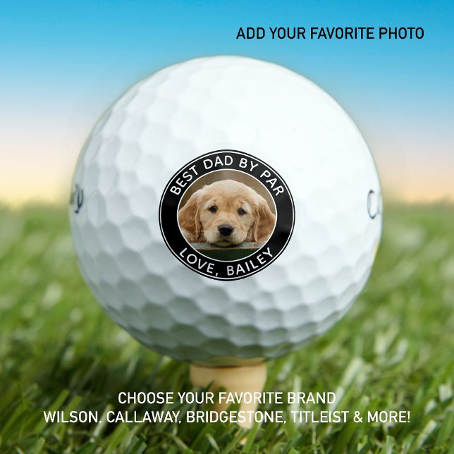 Benutzerdefiniertes Hund Foto Bester Vater nach Pa Golfball (Von Creator hochgeladen)