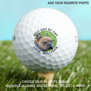 Benutzerdefiniertes Hund Foto Bester Vater nach Pa Golfball