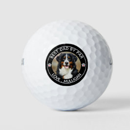 Benutzerdefiniertes Hund Foto Bester Vater nach Pa Golfball